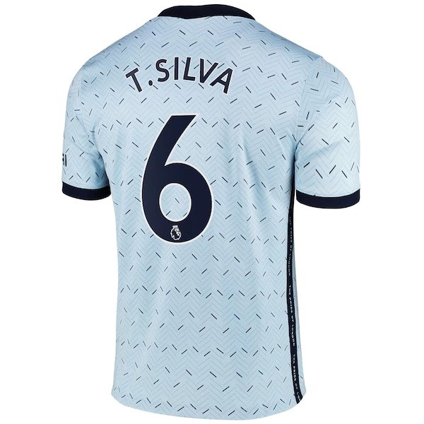Camiseta Chelsea NO.6 T. Silva Segunda equipo 2020-2021 Azul